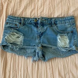 Denim shorts